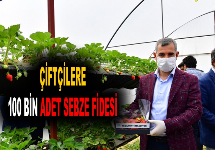 YEŞİLYURT BELEDİYESİNDEN KADIN ÇİFTÇİLERE VE ÜRETİCİLERE SEBZE FİDESİ DESTEĞİ