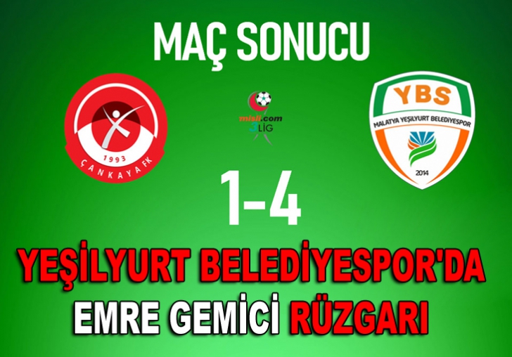 YEŞİLYURT BELEDİYESPOR'DA EMRE GEMİCİ RÜZGARI: 4-1