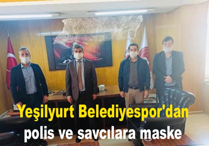 Yeşilyurt Belediyespor'dan polis ve savcılara maske