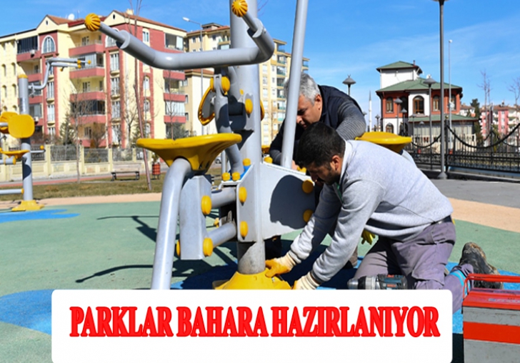 YEŞİLYURTTA PARKLAR BAHARA HAZIRLANIYOR