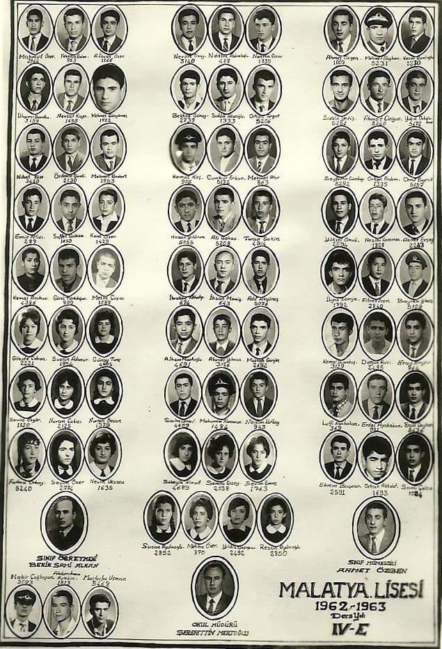Yıl 1962... Malatya Lisesinde bir Sınıfta Tam 76 Öğrenci Var