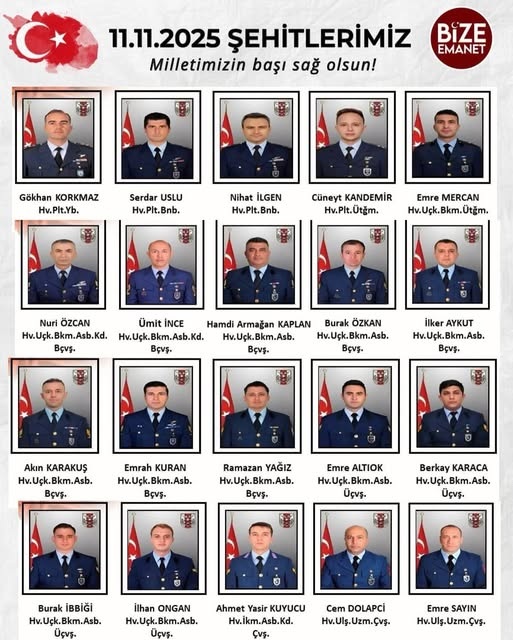 Şehit Olan 20 Askerin İsimleri Açıklandı